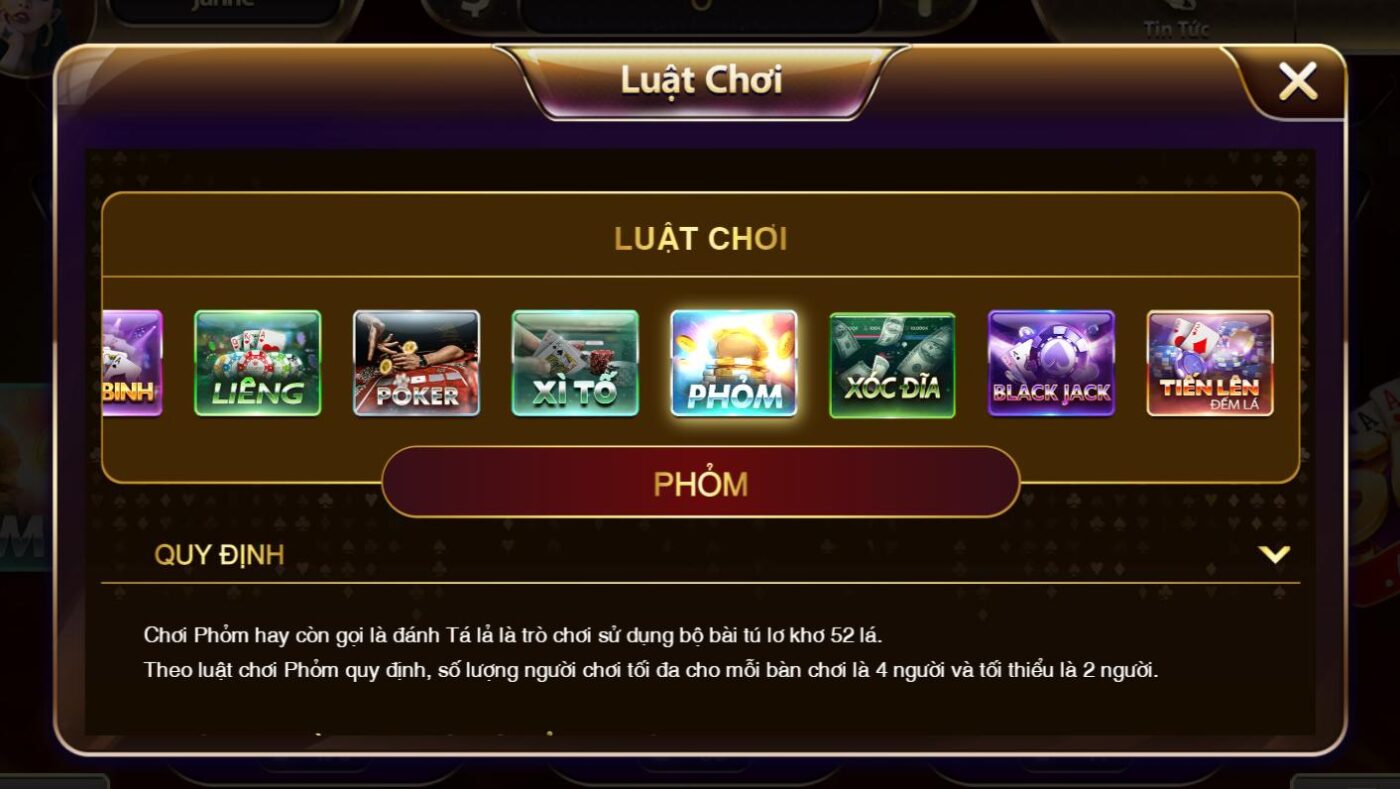 Luật chơi chi tiết của game bài Phỏm khi tải sunwin như thế nào?