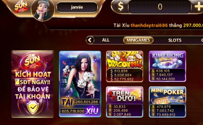 Tổng quan về mini game Trên Dưới tại sun20